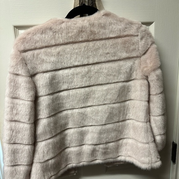 NWT Ted Baker Gillen faux fur cropped jacket (light pink) - Picture 12 of 12